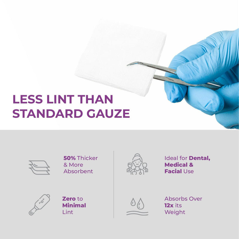 [Australia - AusPower] - The Essentials 1000 Count Gauze Pads 2x2 - Soft 4-Ply Non Sterile Non Woven Dental Gauze Sponges - Esthetic Wipes - All Purpose Medical Gauze Squares for First Aid, Surgical, Wound Dressing 