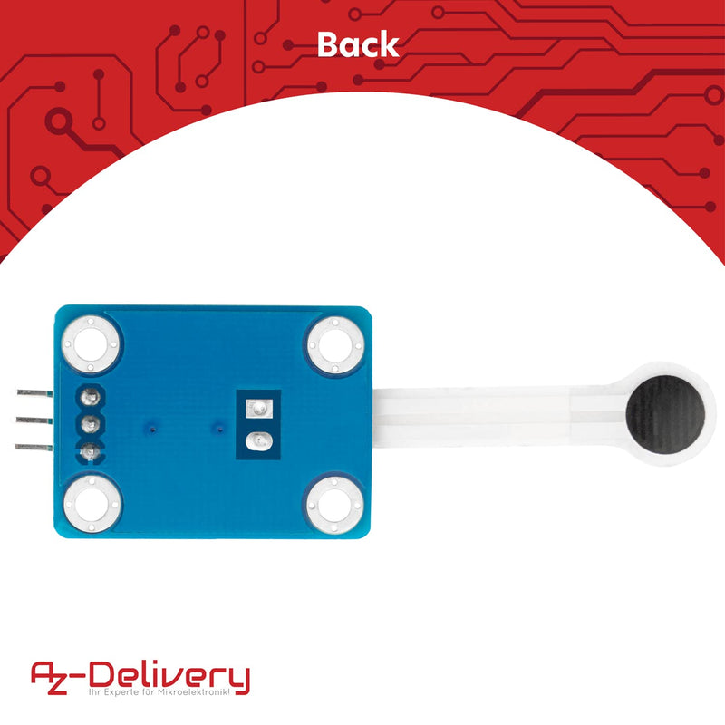 AZDelivery Film Force Sensitive Resistance Flexible Thin Film Pressure Sensor 3.3 / 5 V Analogue Pressure Detection Precise Resistance Force Sensor 1