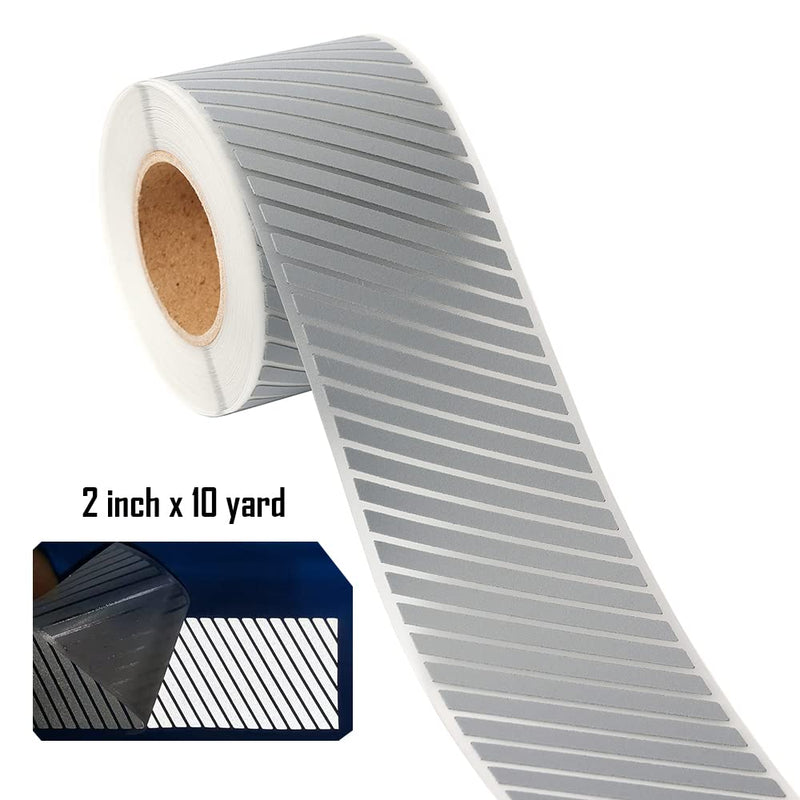 High Visibility Iron On Silver Reflective Heat Transfer Vinyl Tape for Clothing Stripe (2 Inch x 10 Yard) 2 Inch x 10 Yard