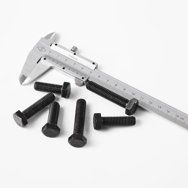 [Australia - AusPower] - M10 x 55mm Hex Head Screw Bolt, Alloy Steel Grade 8.8, Black Oxide Finish, Full Thread, Hexagon Head Bolts, Quantity 10 M10 x 55mm(10PCS) 