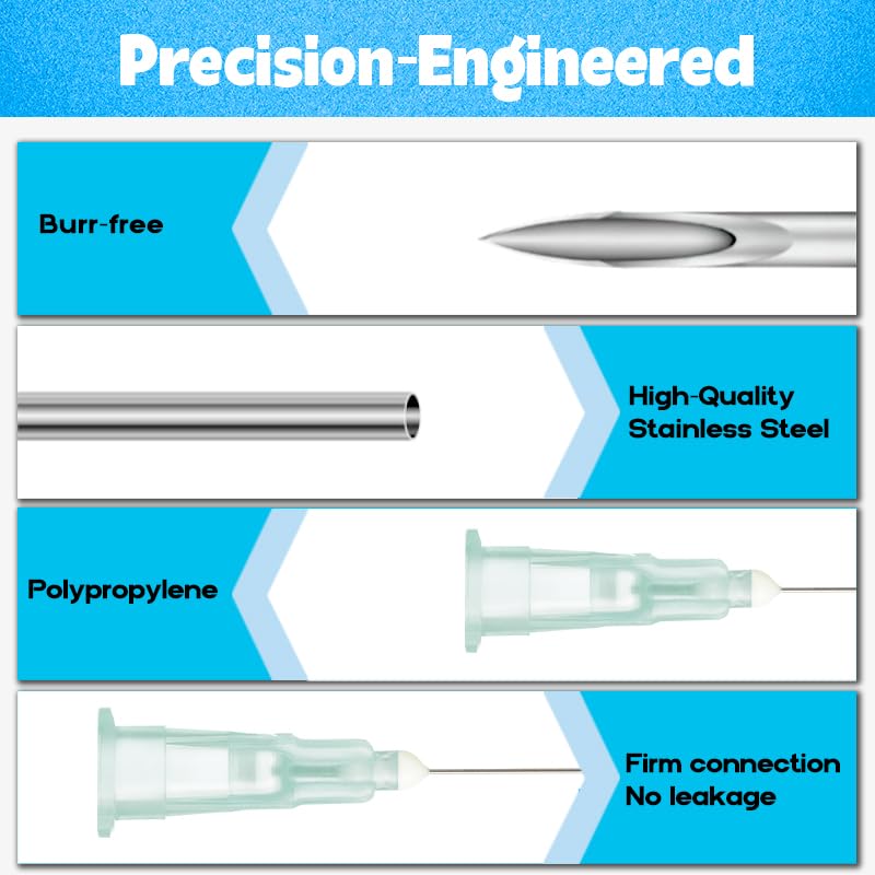 [Australia - AusPower] - 32 Gauge 1/2 Inch Needle, Industrial Syringe Dispensing Accessories, Individually Packaged 32Ga 1/2 inch/13mm 