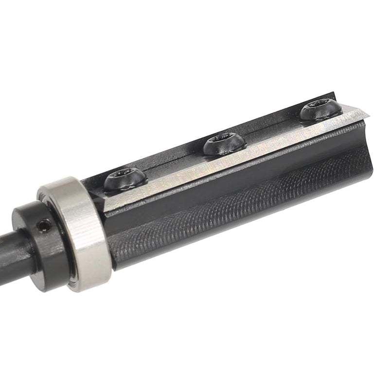 [Australia - AusPower] - AKYLIN Reversible Plates, Flush Cutter, 8 mm Shank, 4-Sided Interchangeable Carbide Blade, Flush Cutter with Ball Bearing, Wood Cutter for Edge Processing 8x19x50mm-Unten Lager 