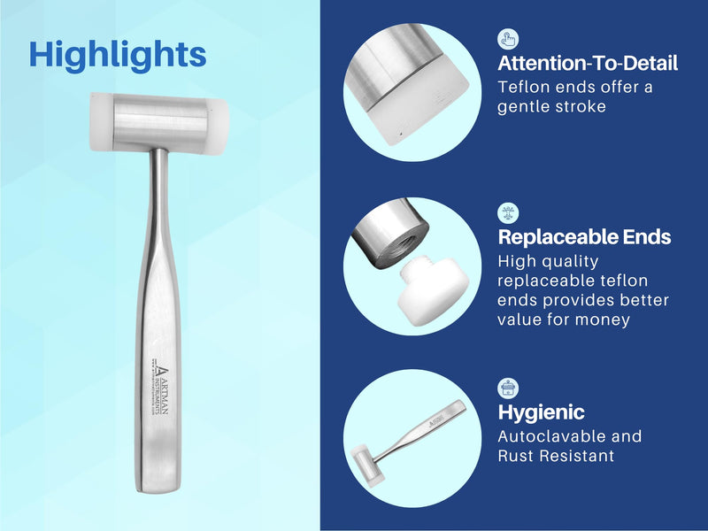 [Australia - AusPower] - Surgical Mallet Implant Surgical Sinus Lift Osteotomes Hammer bone spreader Instruments by WISE LINKERS 