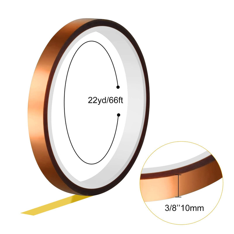 [Australia - AusPower] - FEPITO 6 Rolls Heat Tape for Heat Press Resistant Temperature Polyimide Tape,Ideal Solution for Heat Transfer,Sublimation,Heat Vinyl Press,3D Printing Electronics,Soldering,Circuit Board and More 