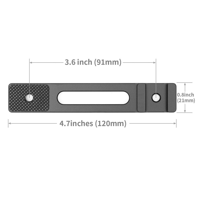 [Australia - AusPower] - ChromLives Cold Shoe Bracket Extension Bar, Hot Shoe Extension, Microphone Mount with 1/4'' Tripod Screw Compatible with Mirrorless Camera Vlogging Sony A6400 6300 6500 6000 Zhiyun 4 DJI Osmo Pocket 