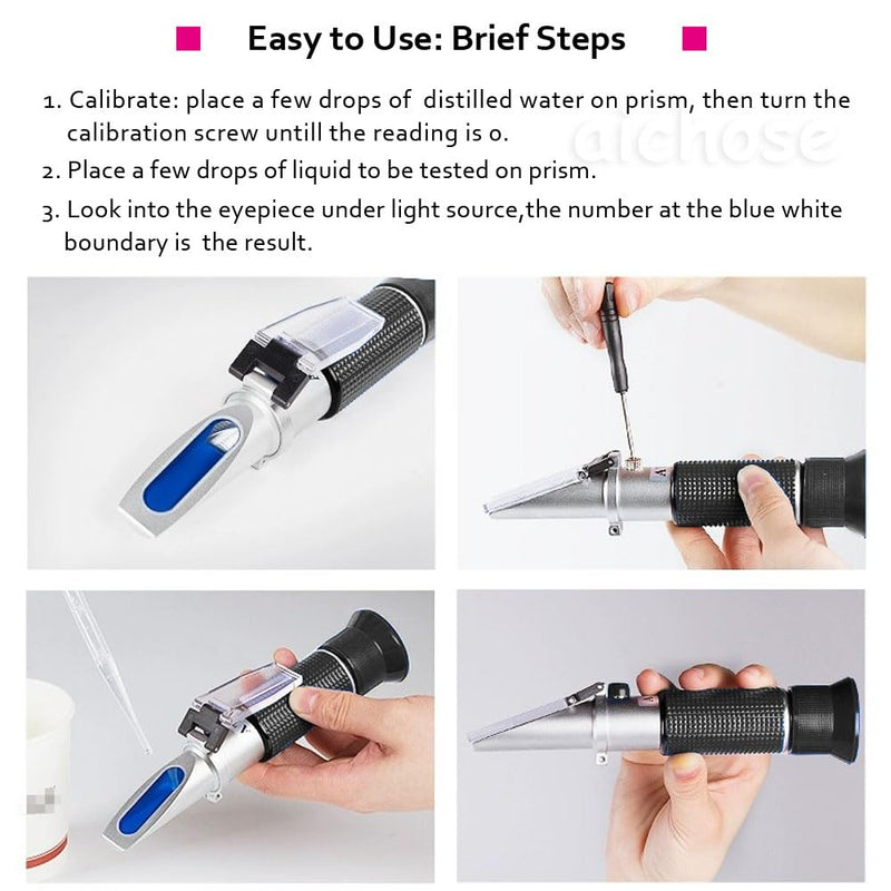 [Australia - AusPower] - Brix Refractometer with ATC, Brix 0-32, Hydrometer in Wine Making, Homebrew Kit (0~32%) 