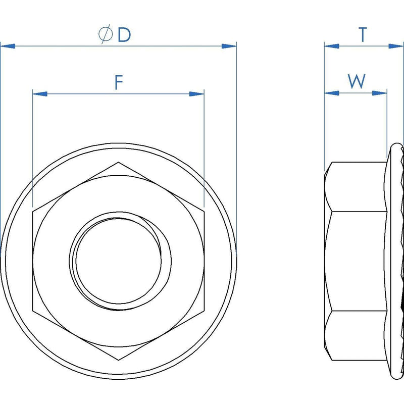 [Australia - AusPower] - (20 PCS) 3/8-16 Stainless Steel Serrated Flange Nuts,Flange Lock Nut,by Fullerkreg (20 PCS) 3/8-16 