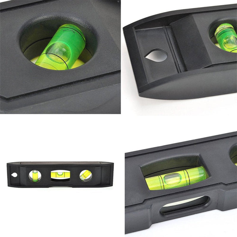 [Australia - AusPower] - Magnetic Torpedo Level, Spirit Level 3 Bubble Level Torpedo Magnetic Level Bubble Measuring Tool (6 inch) Black 
