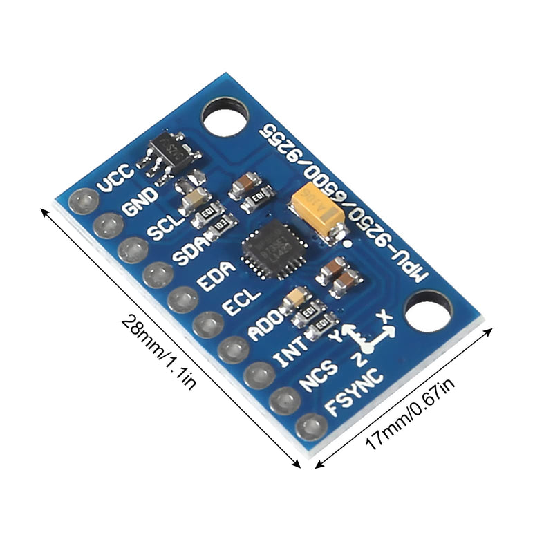 [Australia - AusPower] - 6PCS GY-6500 MPU-6500 6-Axis Gyroscope Accelerometer Sensor Module IIC I2C SPI Replace MPU6050 with Pins GY-6500 