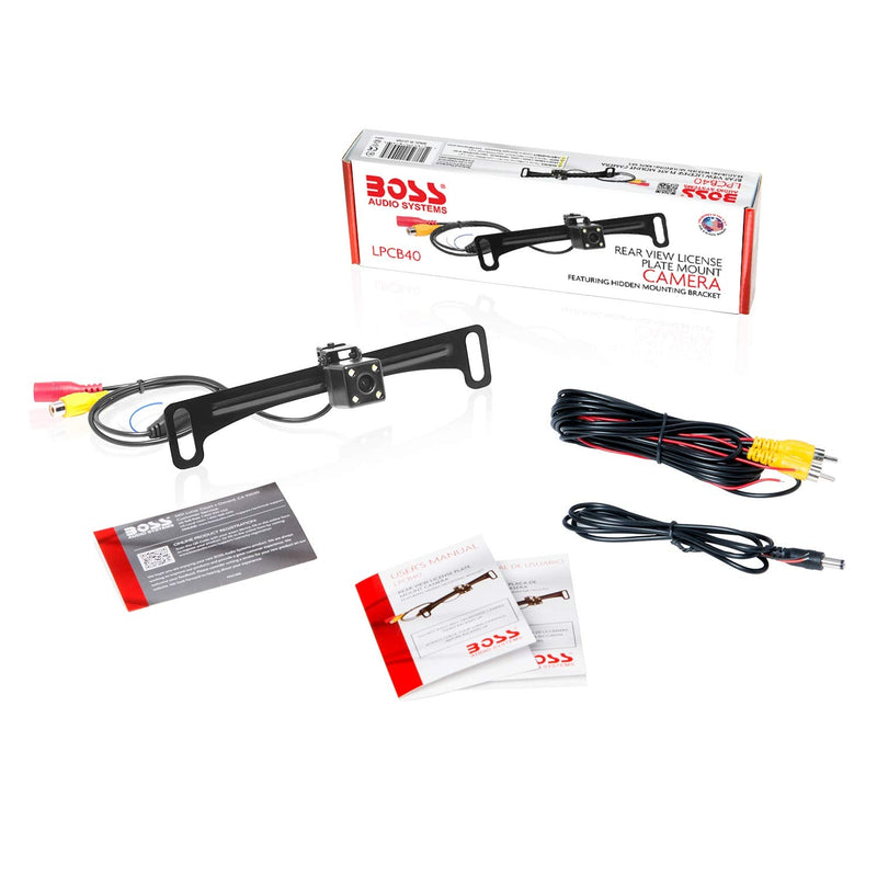 [Australia - AusPower] - BOSS Audio Systems LPCB40 Reverse Rearview License Plate Backup Car Camera - 170° Wide Angle Rear View, Weatherproof Back Up Cam 
