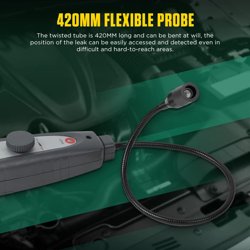 [Australia - AusPower] - Ultrasonic Leak Detector 40KHz±2KHz Air Leak Detector Sensitivity Adjustable Automotive Stethoscope, Leak Detection Tools with Sound&Light Alarm, Sensitive Sensor,420MM Probe,Foldable Headset,Handbag 