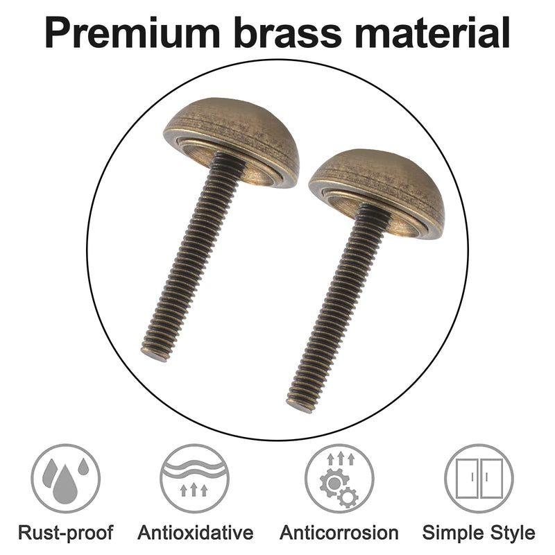 [Australia - AusPower] - Mirror Screws, 8pcs Decorative Brass Mirror Screws Mirror Nails Mirror Screw Cap Covers with Dome and Washers(15mm, Antique Brass) 