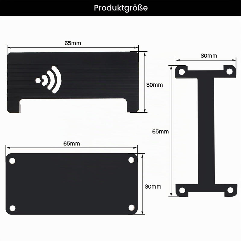 2W01 Aluminum Case for Raspberry Pi Zero 2W Passive Cooling | Aluminium radiator housing, with GPIO header, robust protection, also suitable for RPi Zero / Zero W