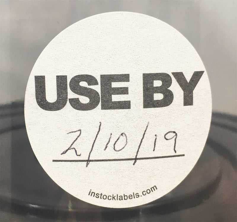 Dissolvable Use By Labels with Blank Space for Food Rotation Shelf Life Prep 2 Inch Round Circle Dots 500 Adhesive Stickers
