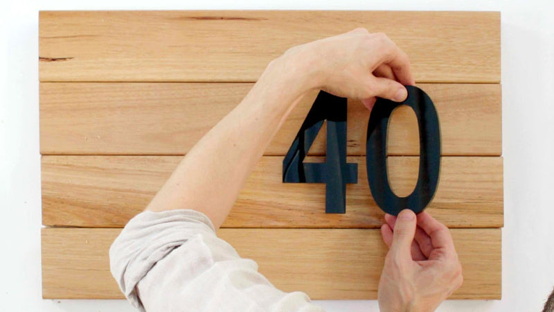 6 Inch House Numbers Contractor Pack 11 pcs - Home Address Street Number for Outdoor indoor Exterior Building Apartment Yard Farmhouse Black Hard Plastic UV resistant Numbers