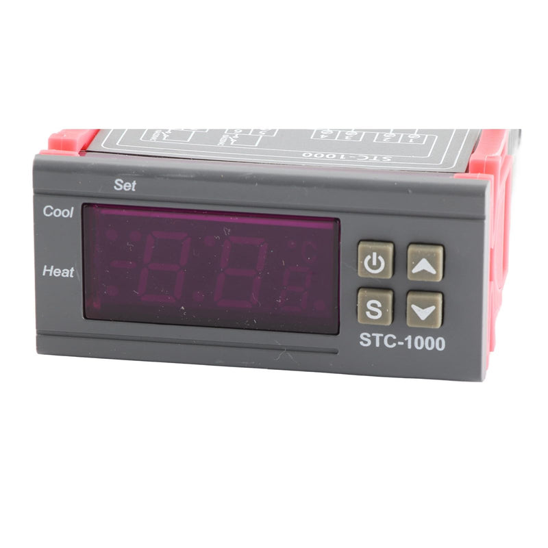 [Australia - AusPower] - Temperature Controller Digital STC-1000 Digital Cooling and Heating Thermostat with Sensor for Refrigerator and Fermenter (AC110~220V) AC110-220V 