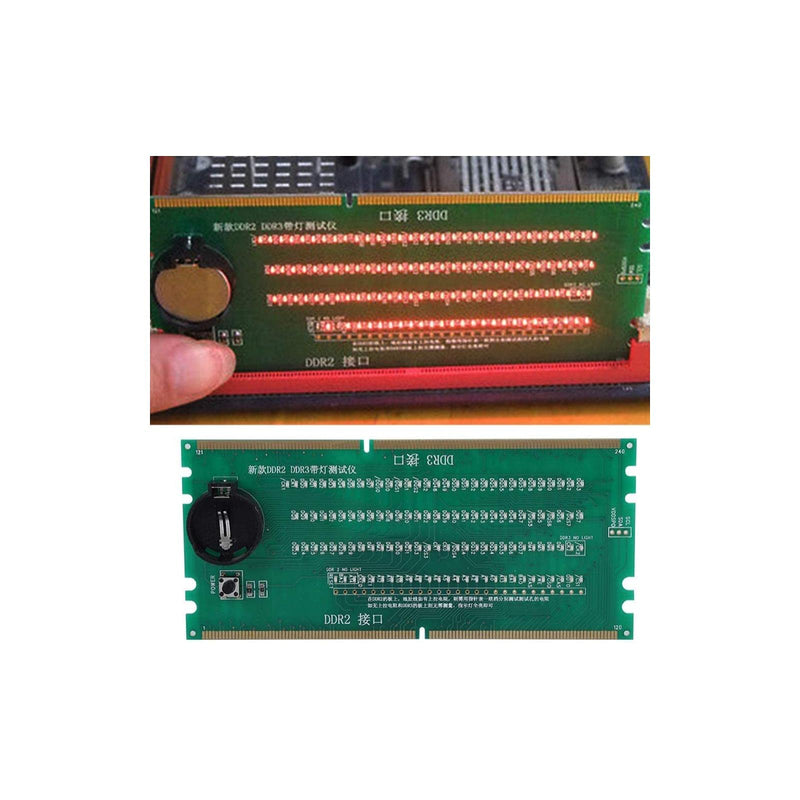 [Australia - AusPower] - VBESTLIFE PC Desktop Mainboard Board DDR 2/DDR 3 RAM Memory Slot Tester Card with LED Light 