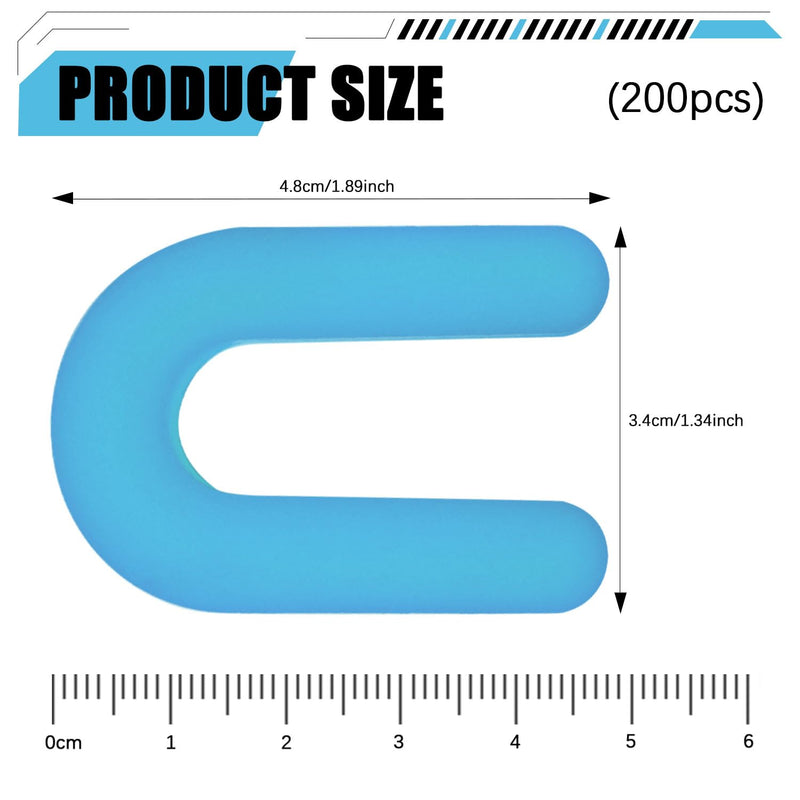 [Australia - AusPower] - 400 Horseshoe Tile Spacers, 1/16-Inch U-Shaped Plastic Spacers for Tile Leveling System Floor Wall Tile Installation 1/16"-400 Pcs 