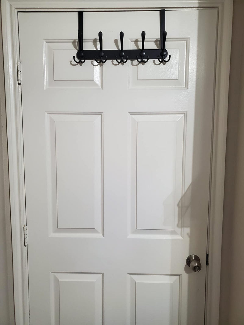 [Australia - AusPower] - Encozy Over The Door Hooks,Coat Rack for Hanging Clothes Hat Towel (Heavy Duty Black 1pcs) … 