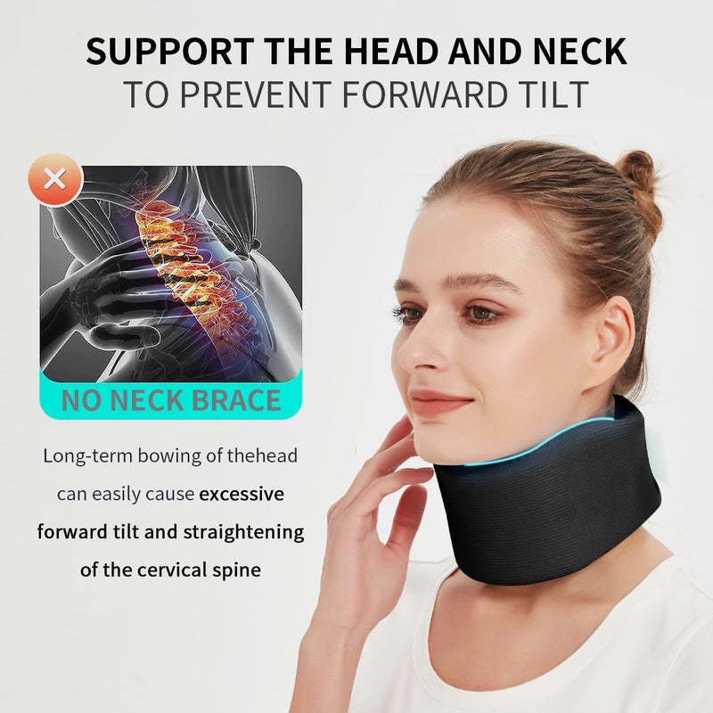 [Australia - AusPower] - Soft Neck Brace Universal Cervical Collar, Neck Brace for Sleeping Foam Wraps Keep Vertebrae Stable for Relief of Cervical Spine Pressure A-L (Neck Circumference 14"-16.9", High 3.3") A-L( 14"-16.9" , High 3.3" ) 