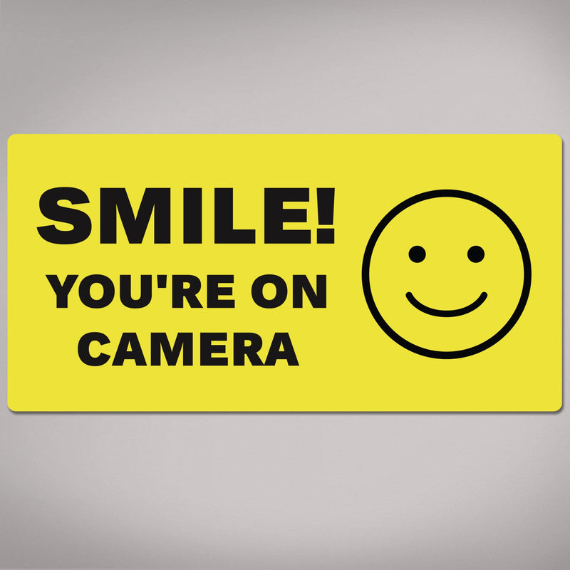 Avery Smile You're on Camera Video Surveillance Labels, Waterproof, UV Resistant, Preprinted, 2" X 4", 20 Labels 2" x 4"