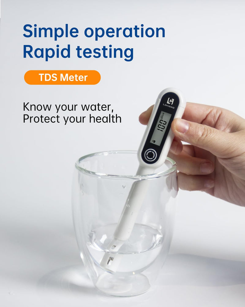 [Australia - AusPower] - 4 in 1 TDS Meter, 0-9999 PPM, Water Tester for Drinking Water, TDS Water Tester/EC/Temp(℃,℉), Pure Titanium Probe, High Precision Pen-Style Water Quality Meter, Ideal for Digital Water Quality Tester 0-9999ppm 