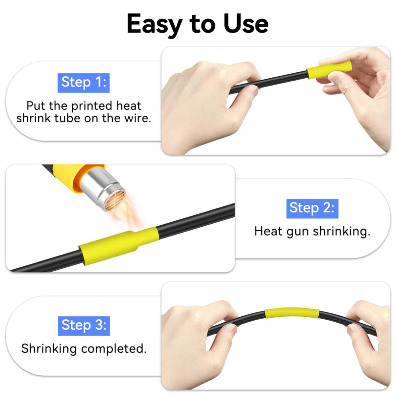 4 Pack Compatible for P-Touch Heat Shrink HSe-651 HSe651 HS651 HS651 23.6mm 0.92 Wire Cable Tube Label Tubing Tape Black on Yellow for PT Ptouch PT-300 H500 E500 E550W D600 P710BT P750W Label Printer 23.6mm(0.92inch)