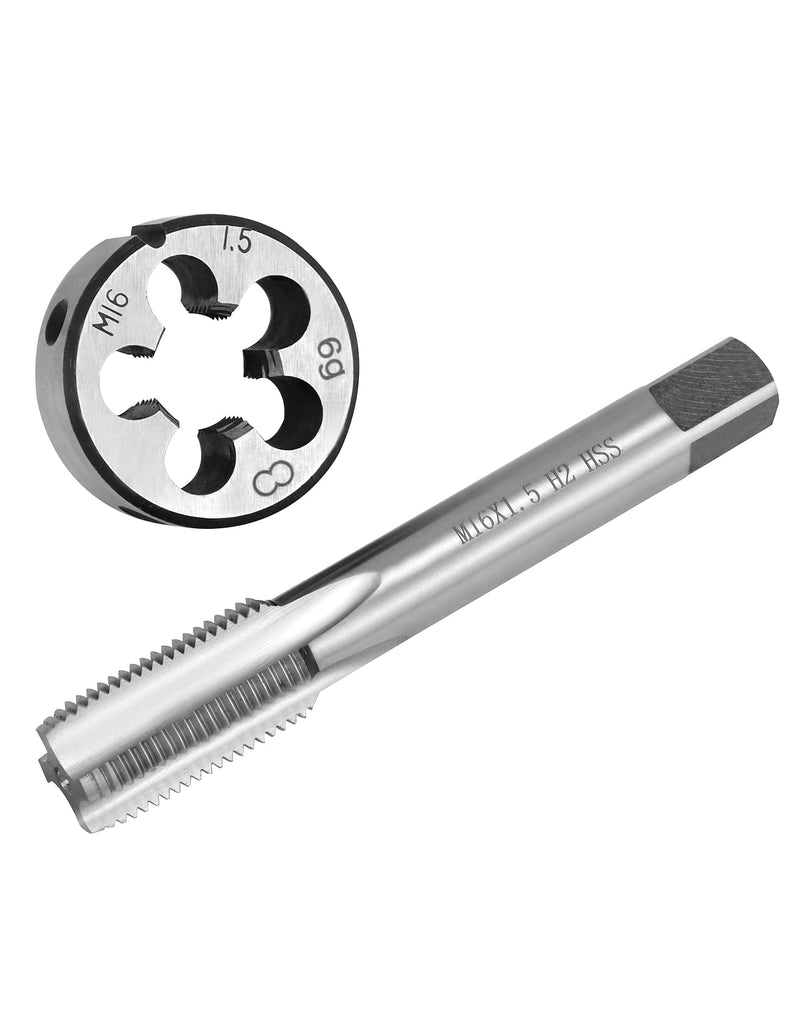 QWORK Tap M16 x 1.5 mm, Tap and Die Set M16*1.5MM