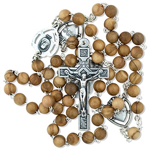 Venerare Sacred Heart of Jesus Olive Wood Rosary