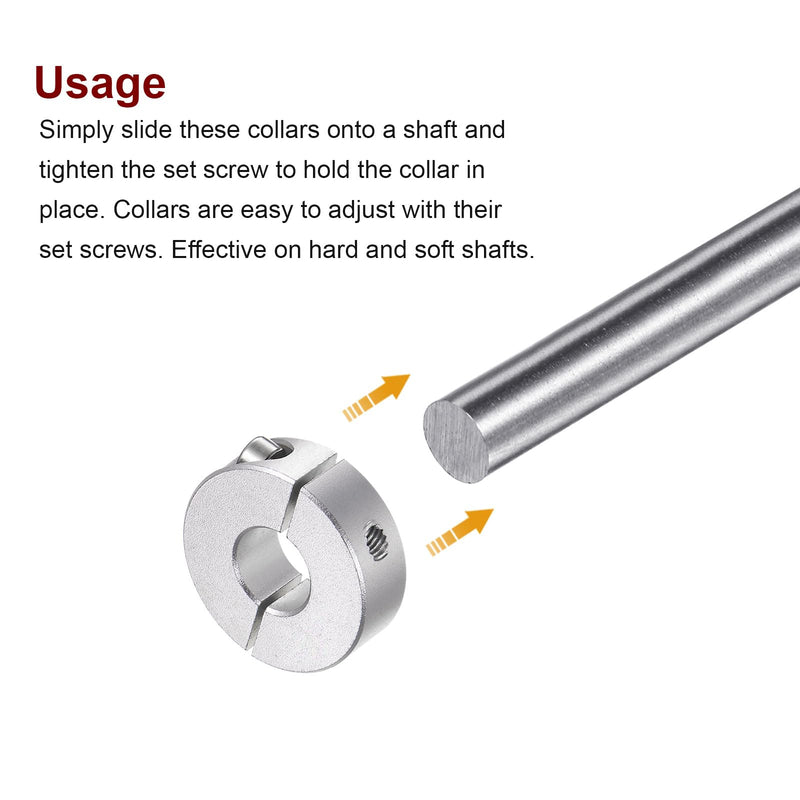 [Australia - AusPower] - 4pcs Double Split Shaft Collar for 12mm Shaft Set Screw Clamp-On Collars, 30mm OD, 10mm Width, for Stoppers, Position, Hold Timing Pulleys, Machine Tools, Industry, Anodization 12mm Bore 
