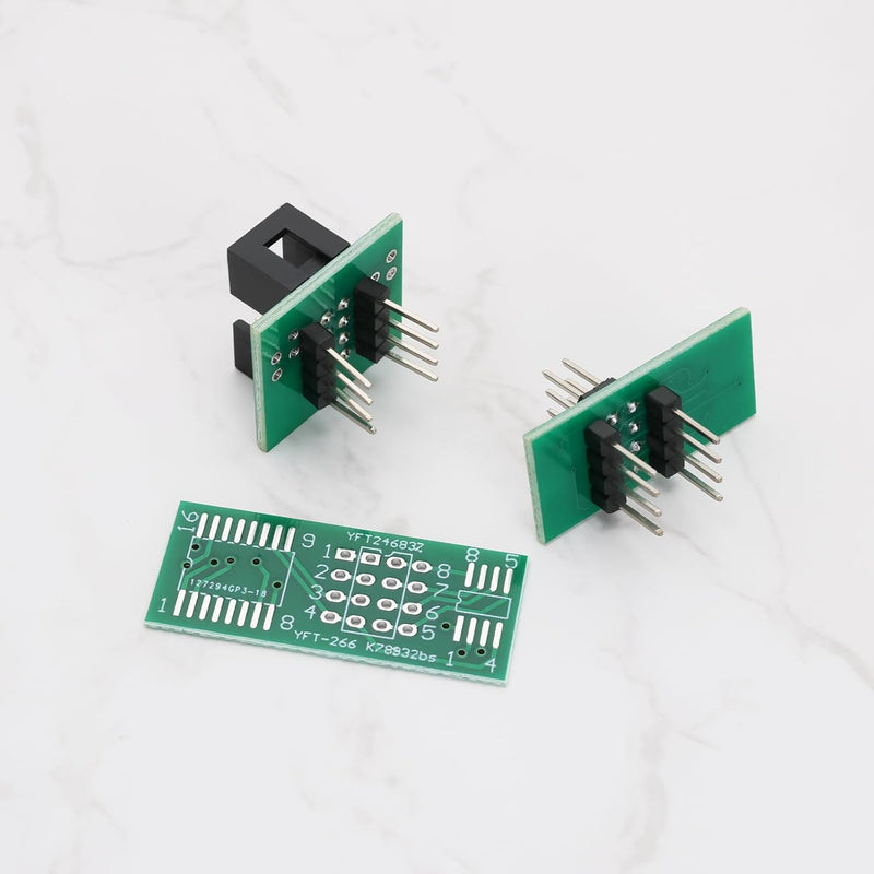 WINGONEER SOIC8 SOP8 Test Clip for EEPROM 93CXX / 25CXX / 24CXX in-Circuit Programming+2 adapters