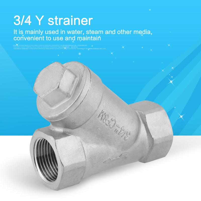 [Australia - AusPower] - Y-filter 3/4-inch filter screw DN20 PT filter shape Y-shape stainless steel with gas oil water hose 
