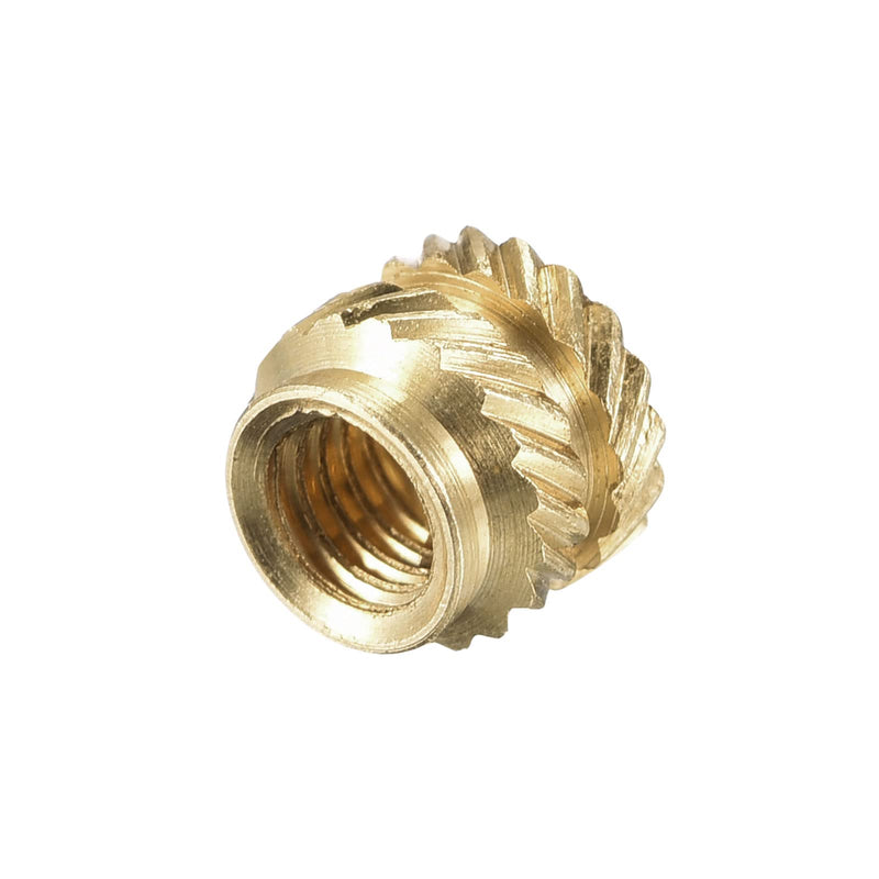 [Australia - AusPower] - uxcell knurled Insert Nuts, 60Pcs M3 x 4mm L x 5mm OD 3D Printing Brass Nuts Female Threaded Inserts Brass Heat Set Insert Embedment Nut M3 x 4mm x 5mm 