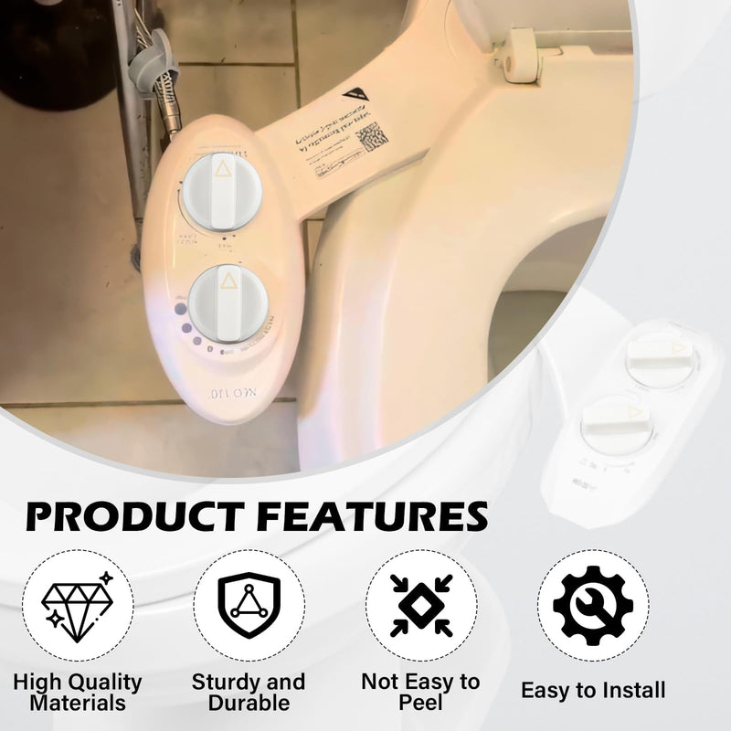 4 Pack Replacement Knob for Luxe Neo 120 & 185 Plastic Knob Replacement, Bidet Accessories Compatible with Luxe Bidet Neo Series (White) 4 white