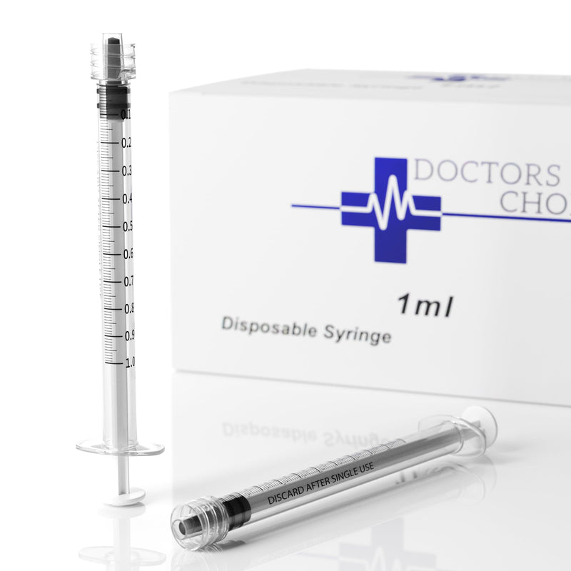[Australia - AusPower] - 1mL Luer Lock Syringe, Sterile, Individually Wrapped, No Needle (Box of 100) 1mL 100pk 