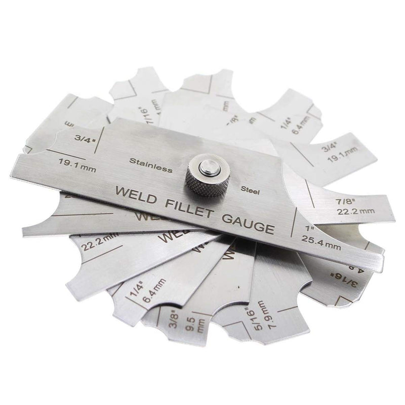 [Australia - AusPower] - V-WAC Gage Biting Edge Stainless Steel Welding Gauge Single Weld Gage Weld with 7 Piece Fillet Weld Gauge Gage SetCompatible with Welder Inspection V-WAC Gage+ MG-11 Gage 