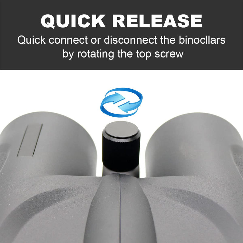 [Australia - AusPower] - Binocular Tripod Adapter Quick Release with 38mm Mounting Base 1/4-20 Inch Thread Removable Accessories for 8x42 10x50 12x60 15x56 15x60 15x70 20x60 25x70 Roof and Porro Binoculars. 