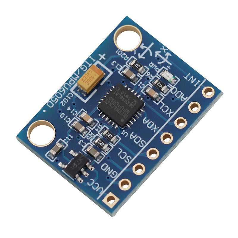 2PCS MPU-6050 GY-521 3 Axis Gyroscope Accelerometer 6 DOF 16 Bit Sensor Module AD Converter Data Output IIC I2C for Motion Detection Game with Pin Header