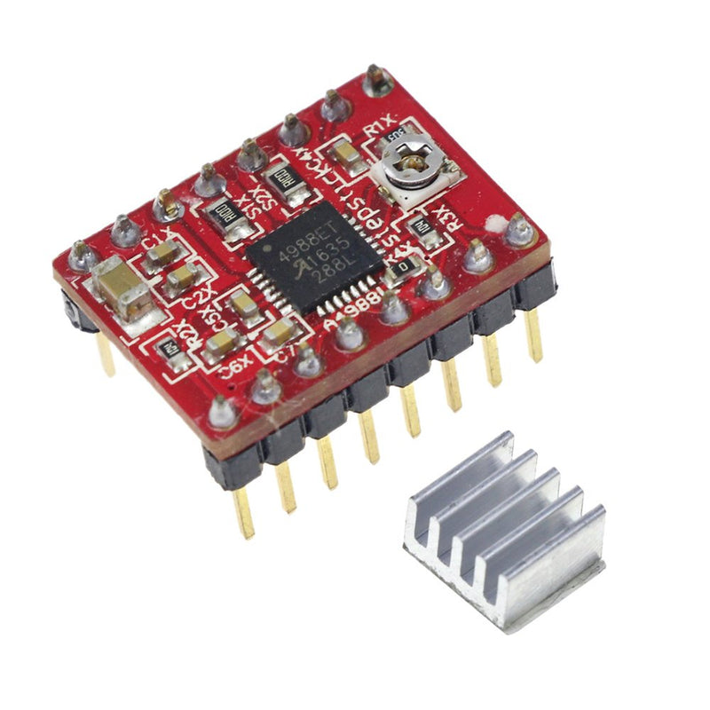 5pcs/lot Reprap Stepper Driver pololu A4988 Stepper Motor Driver Module with Aluminum Heat Sink for ramps 1.4 3D Printer