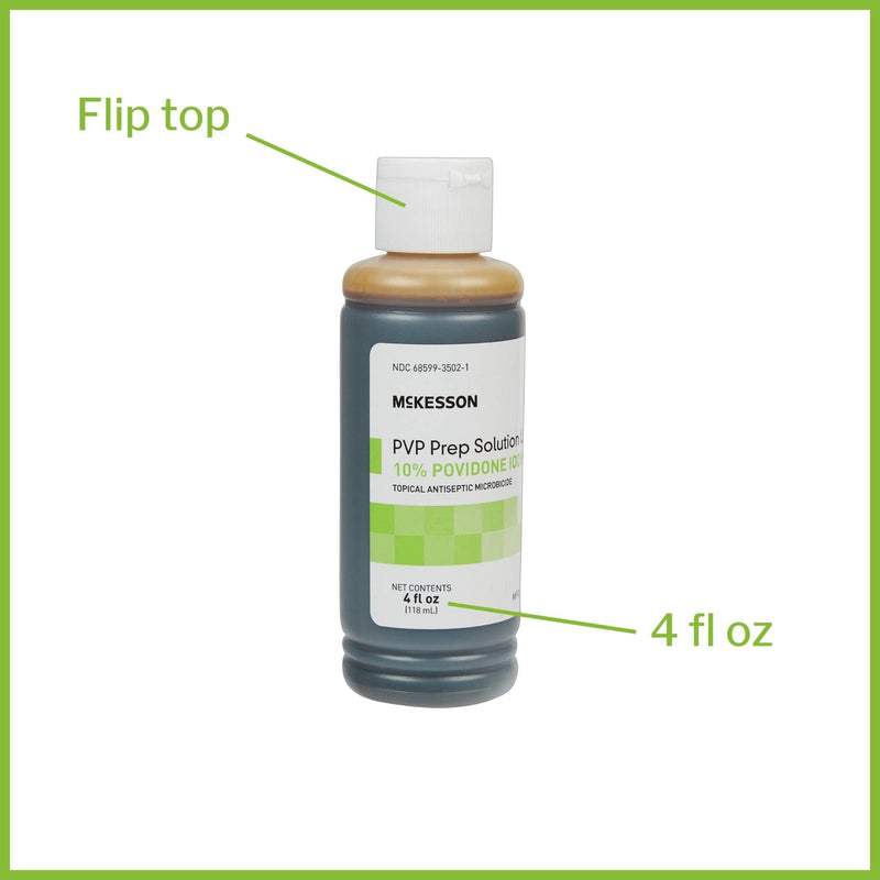 McKesson PVP Prep Solution USP, 10% Povidone-Iodine, 4 oz, 1 Count 4 Fl Oz (Pack of 1)