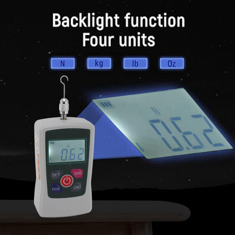 AUNMAS 50N Digital Force Gauge, Handheld Gauge with Backlit Screen, Accurate Measurement for Engineers and Technicians
