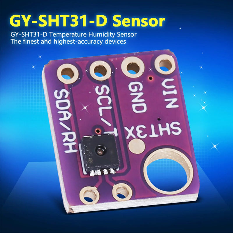 [Australia - AusPower] - Temperature and Humidity Sensor Module SHT31 SHT31-D IIC I2C Interface Digital Output 3.3V 5V with Male and Female Cables for Arduino 