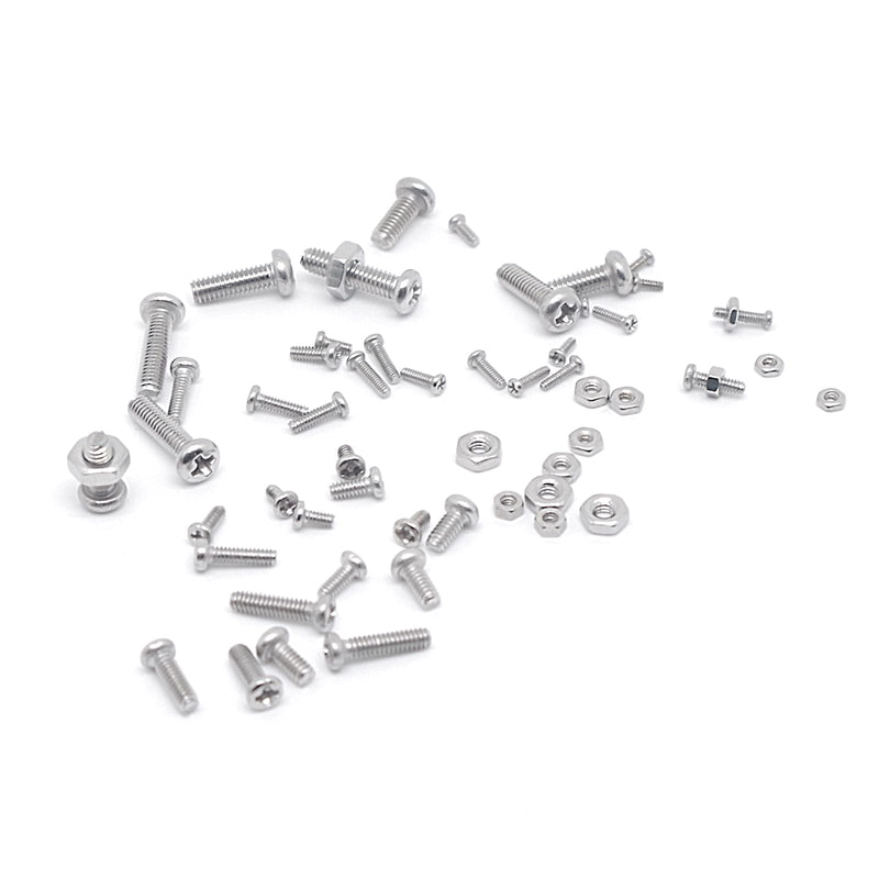[Australia - AusPower] - Metric M1 M1.2 M1.4 M1.6 M2 M2.5 304 Stainless Steel Phillips Pan Head Tiny Machine Screws Nuts Assortment Kit M1M1.2M1.4M1.6M2M2.5 