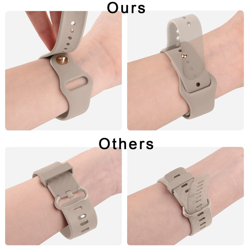 [Australia - AusPower] - Vancle Silicone Bands Compatible with fitbit versa 2 watch bands women men, Soft Breathable Sport Replacement Wristbands for Fitbit Versa 2 / Fitbit Versa/Versa Lite/Versa SE Milk Tea 