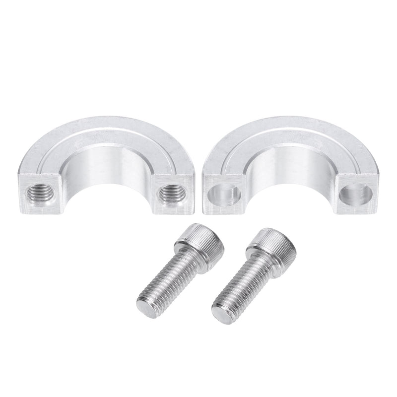 [Australia - AusPower] - uxcell 4pcs Double Split Clamp-On Shaft Collar for 3/4" Shaft, Two-Piece Clamping Collar, 1-1/2" OD, 1/2" Thickness, Aluminum Alloy Set Screw Split Collar Clamp 