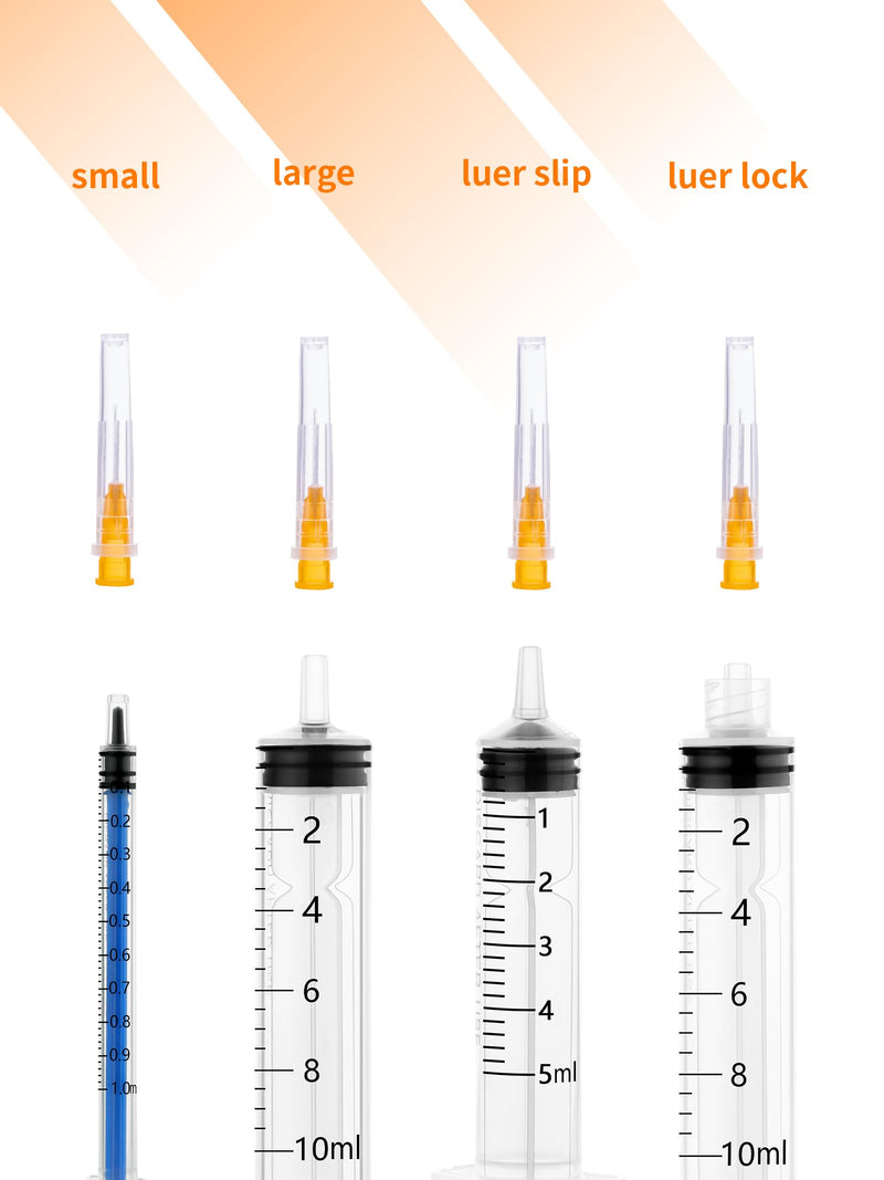 [Australia - AusPower] - 100Pack 25 Gauge 0.5 Inch Disposable Luer Lock Accessories, Individually Wrapped 25 G-0.5”-13mm 100 