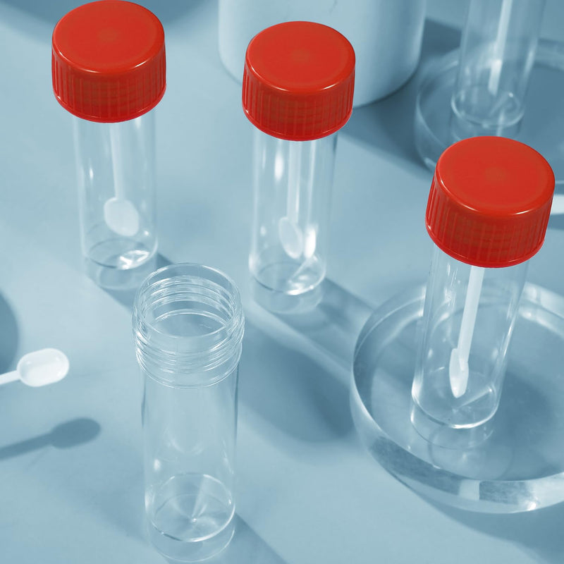 [Australia - AusPower] - 10pcs Stool Specimen Cups with Lids, 25-30ml Stool Cups Stool Container with Spoon Lid 