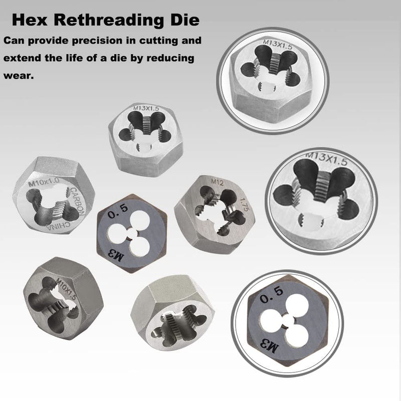 [Australia - AusPower] - Utoolmart Hex Rethreading Die, UNEF 1/2-28 Carbon Steel Thread Die, Hex Rethreading Die Machine Thread Die, Hexagon Taper Pipe ?1/2-28UNEF? 27×12.7 1pcs 