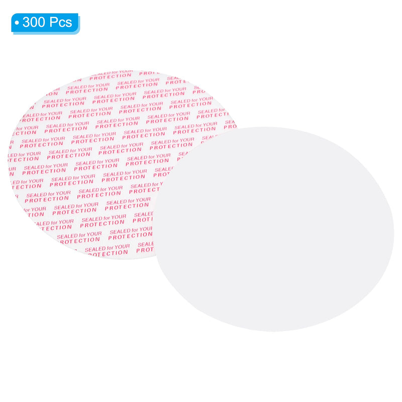 [Australia - AusPower] - PATIKIL 80mm/3.12inch Foam Lid Liner, 300Pcs PS Foam Resistant Tamper Pressure Sensitive Seal for Bottle Cap Liners Seals, White Red 