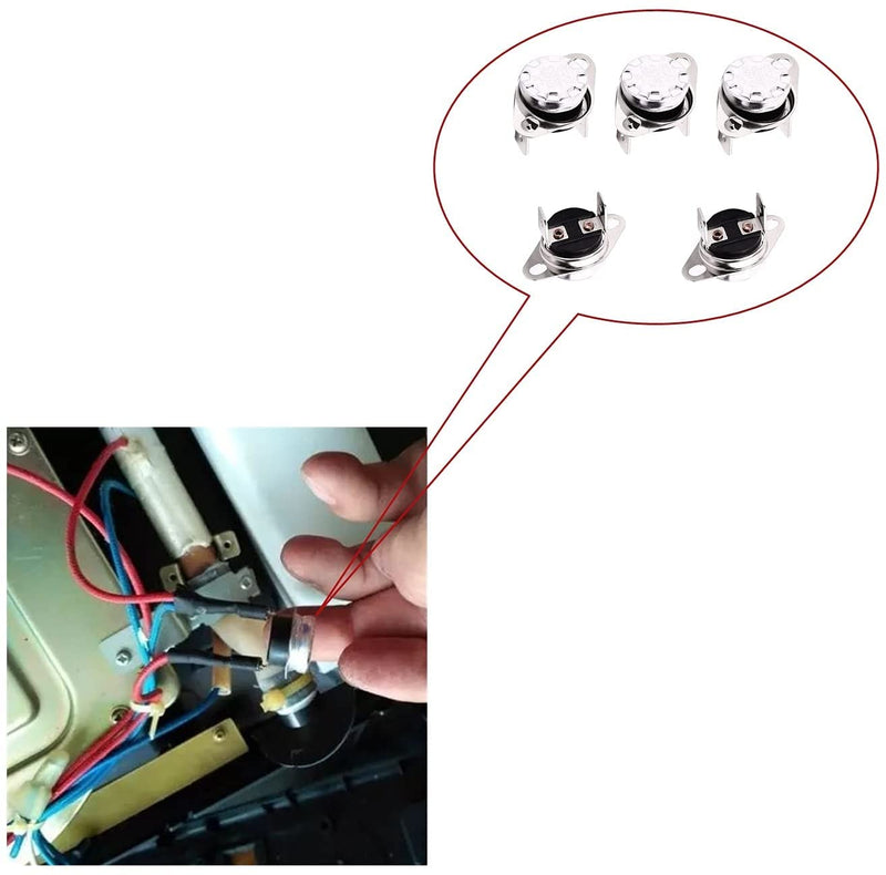 [Australia - AusPower] - Fielect 2Pcs KSD301 Thermostat 75°C/167°F Normally Closed N.C Snap Disc Limit Temperature Control Switch Microwave Thermostat Thermal Switch 